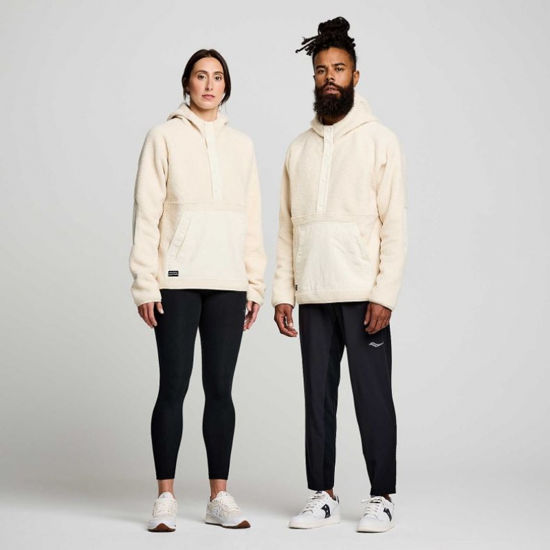 Saucony Recovery Sherpa Pullover Hettegenser Herre Pisket Krem | OSLO WDIGKT