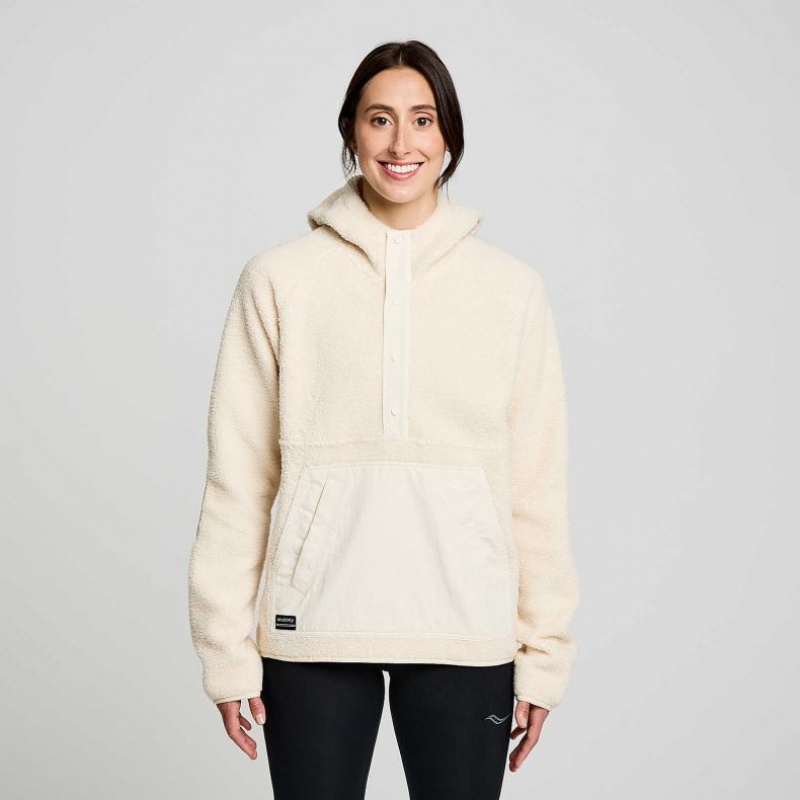 Saucony Recovery Sherpa Pullover Hettegenser Dame Beige | OSLO ICJQWT