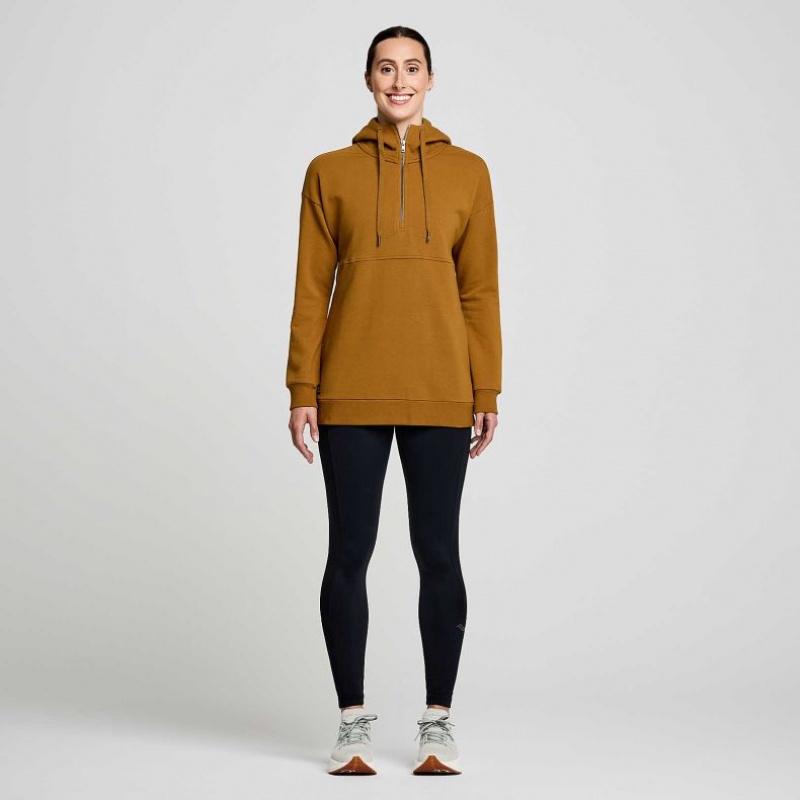 Saucony Recovery Zip Tunic Hettegenser Dame Brune | OSLO ZKYWMI