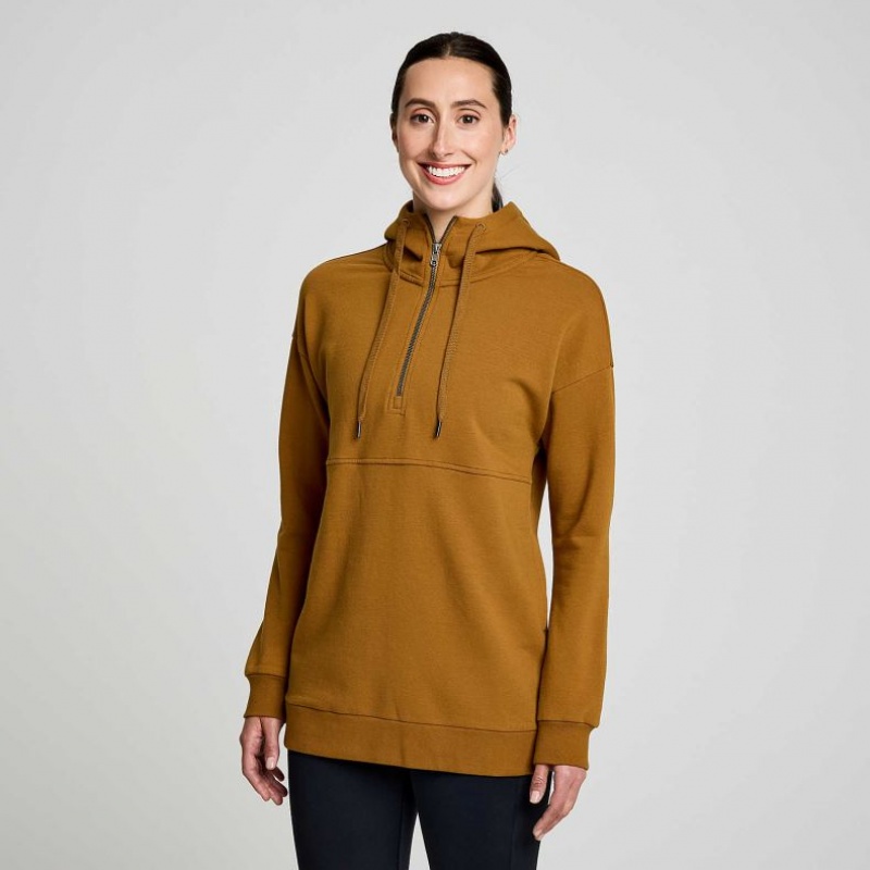 Saucony Recovery Zip Tunic Hettegenser Dame Brune | OSLO ZKYWMI