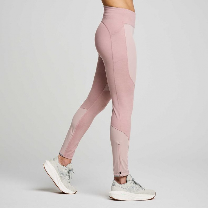 Saucony Runshield Tights Dame Rosa | OSLO JVGDXA