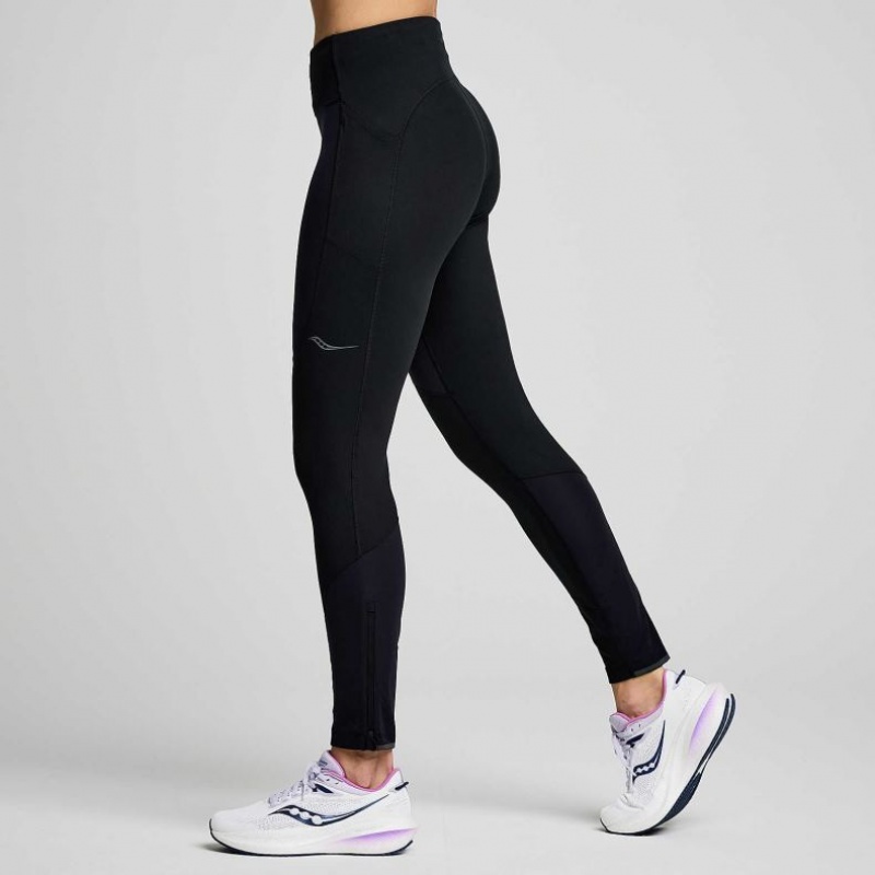 Saucony Runshield Tights Dame Svarte | NORGE HDCYQN