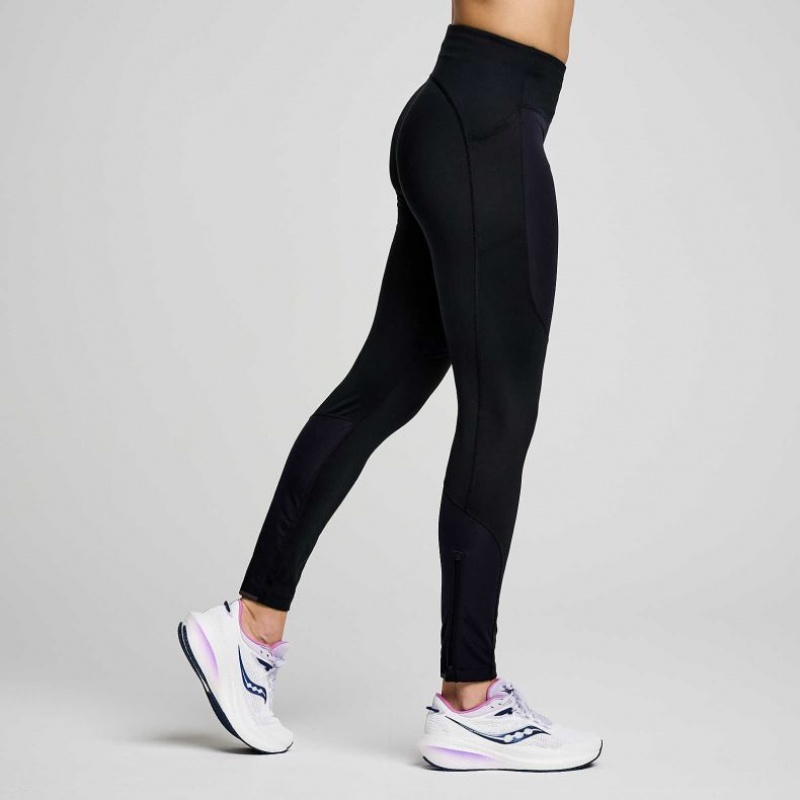 Saucony Runshield Tights Dame Svarte | NORGE HDCYQN