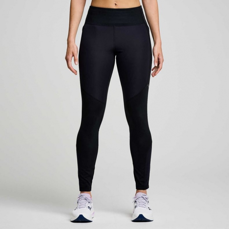 Saucony Runshield Tights Dame Svarte | NORGE HDCYQN