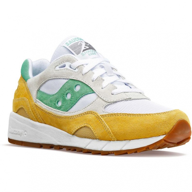 Saucony Shadow 6000 Sneakers Dame Hvite Gul Grønn | NORGE LXCTIE