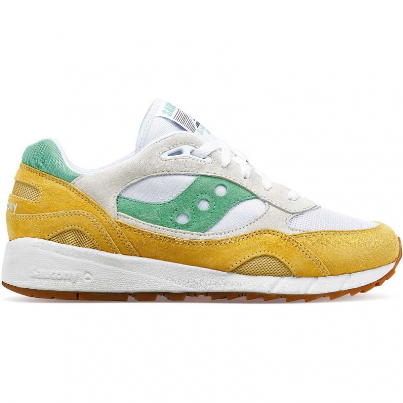 Saucony Shadow 6000 Sneakers Dame Hvite Gul Grønn | NORGE LXCTIE