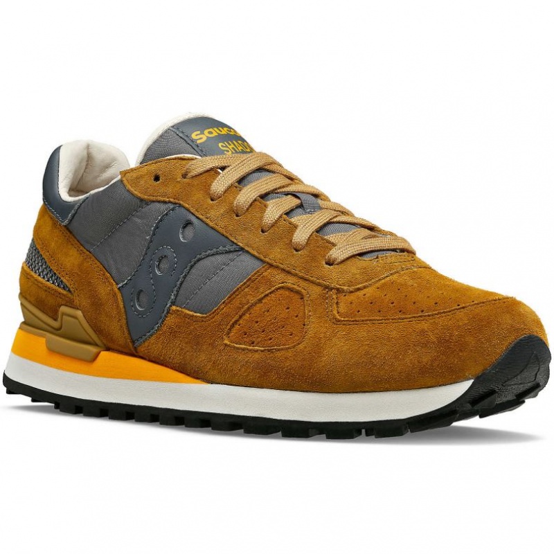 Saucony Shadow Original Premium Sneakers Dame Brune Grå | NORGE KPWFNU