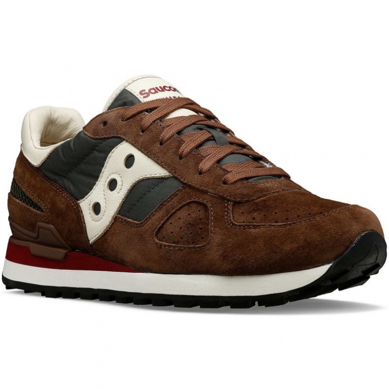 Saucony Shadow Original Premium Sneakers Dame Brune Grønn | NORGE JRHAGF