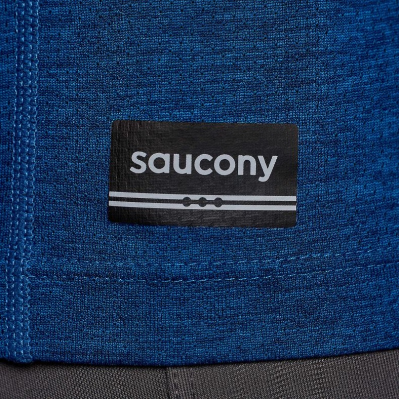 Saucony Stopwatch Graphic Kort Sleeve T-Skjorte Herre Indigo | OSLO FWONKC