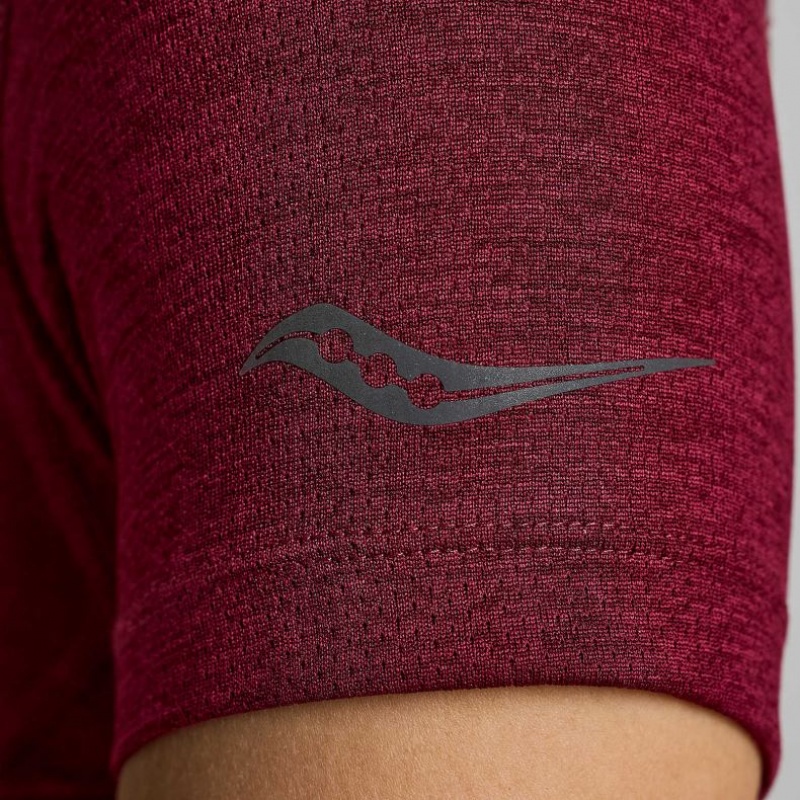 Saucony Stopwatch Graphic Kort Sleeve T-Skjorte Dame Rød | NORGE ADSYLK