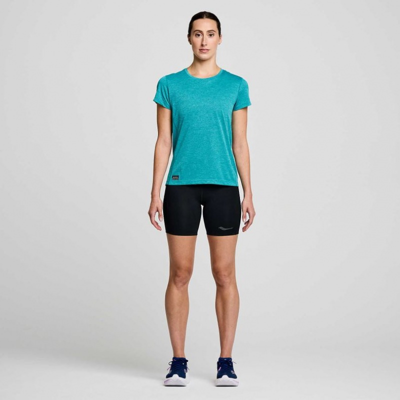 Saucony Stopwatch Kort Sleeve T-Skjorte Dame Turkis | OSLO OGMHIT