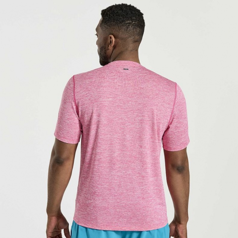 Saucony Stopwatch Kort Sleeve T-Skjorte Herre Rosa | NORGE SGUOYN