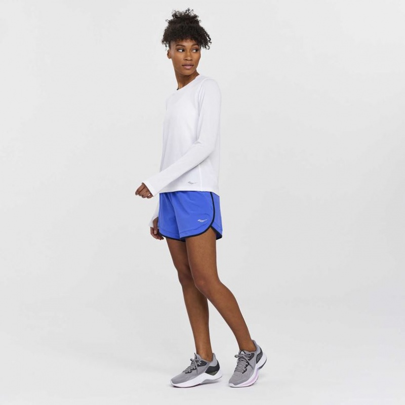 Saucony Stopwatch Long Sleeve T-Skjorte Dame Hvite | NORGE RYOGSL