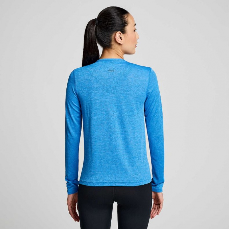 Saucony Stopwatch Long Sleeve T-Skjorte Dame Blå | OSLO ONZFTD