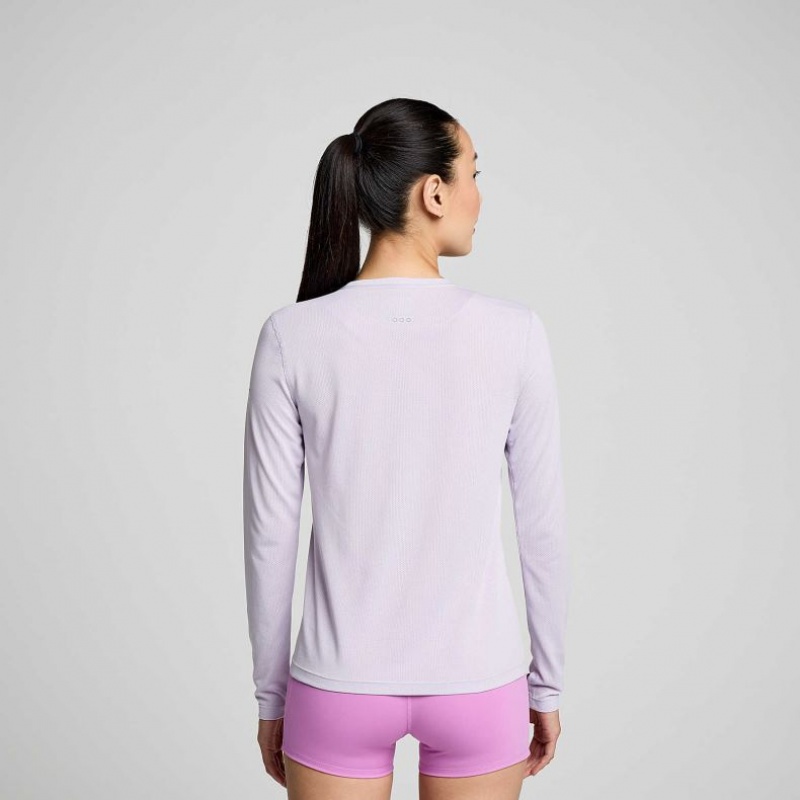 Saucony Stopwatch Long Sleeve T-Skjorte Dame Lilla | NORGE NKQHUJ