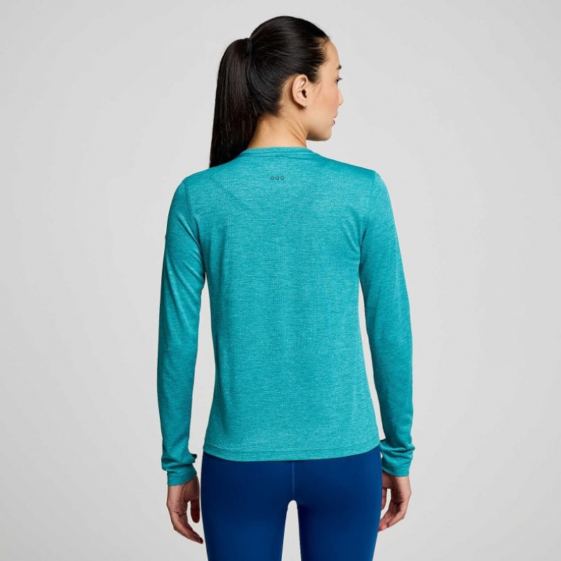 Saucony Stopwatch Long Sleeve T-Skjorte Dame Turkis | OSLO PDYZFO