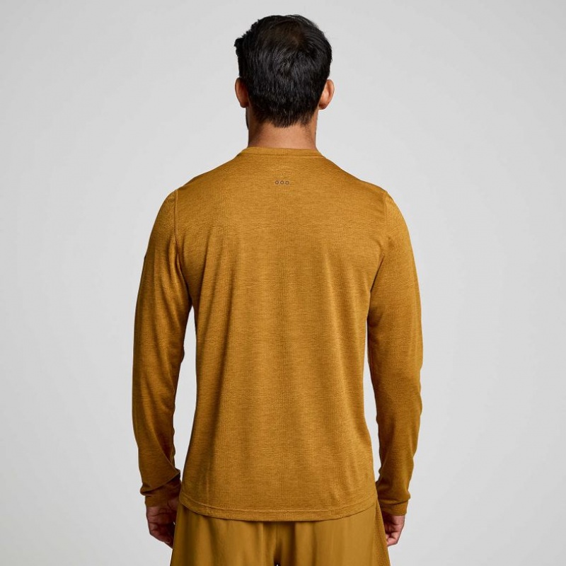 Saucony Stopwatch Long Sleeve T-Skjorte Herre Brune | OSLO EKTURB