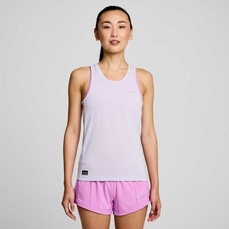 Saucony Stopwatch Singlet Dame Lilla | OSLO MYUXGS