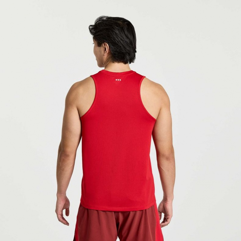 Saucony Stopwatch Singlet Herre Rød | OSLO DBRTOG