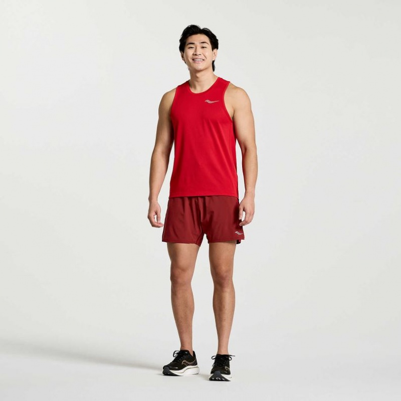 Saucony Stopwatch Singlet Herre Rød | OSLO DBRTOG