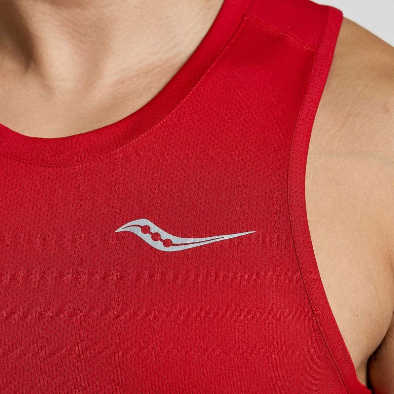 Saucony Stopwatch Singlet Herre Rød | OSLO DBRTOG