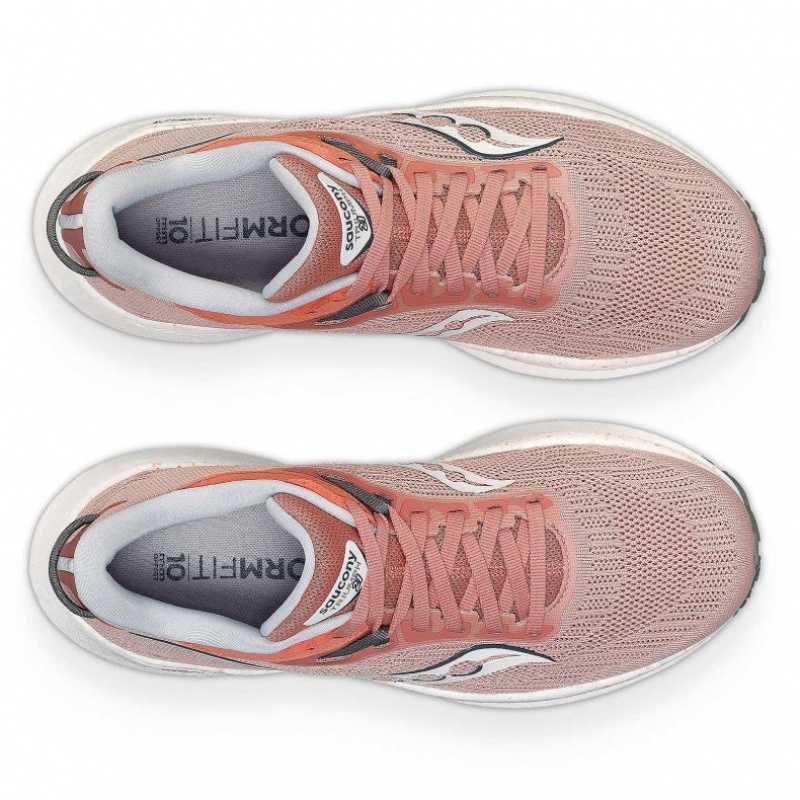 Saucony Triumph 21 Wide Løpesko Dame Rosa | NORGE MRBAFO