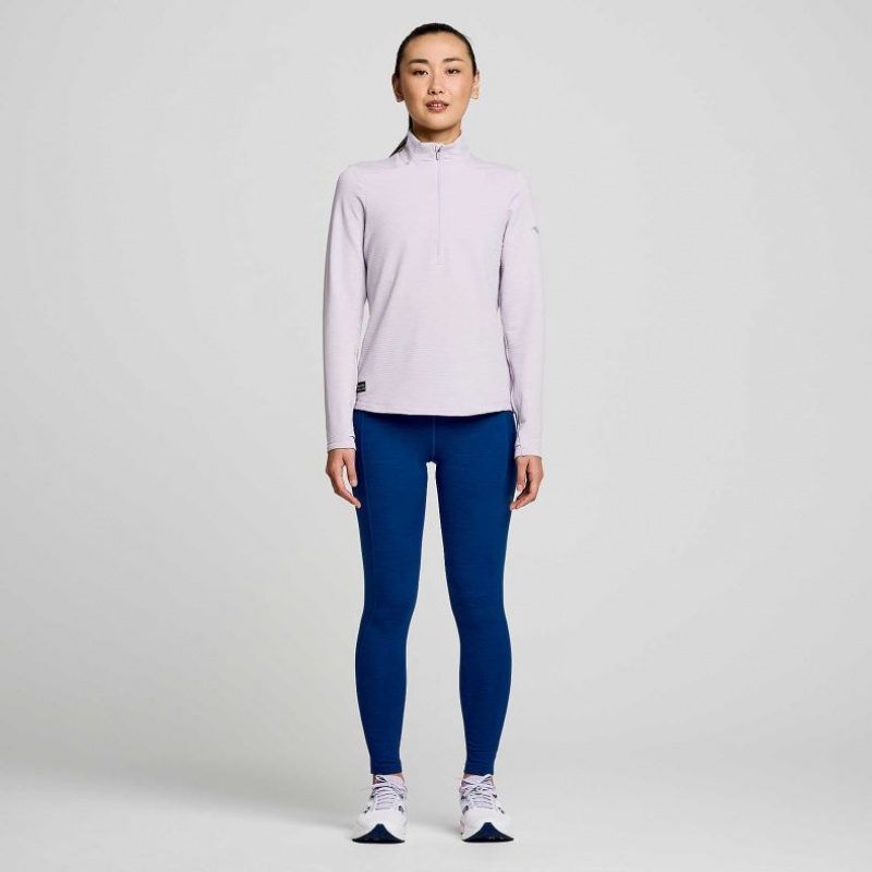 Saucony Triumph 3D 1/2 Zip Sweatshirt Dame Lilla | NORGE GIFLEO