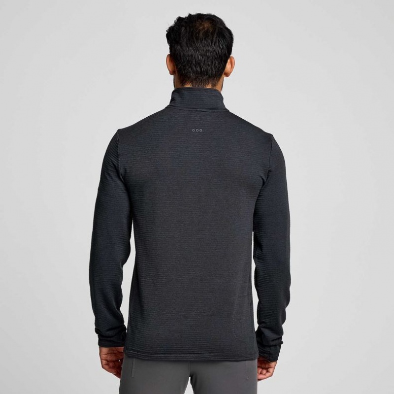 Saucony Triumph 3D 1/2 Zip Sweatshirt Herre Svarte | OSLO VIZJAW