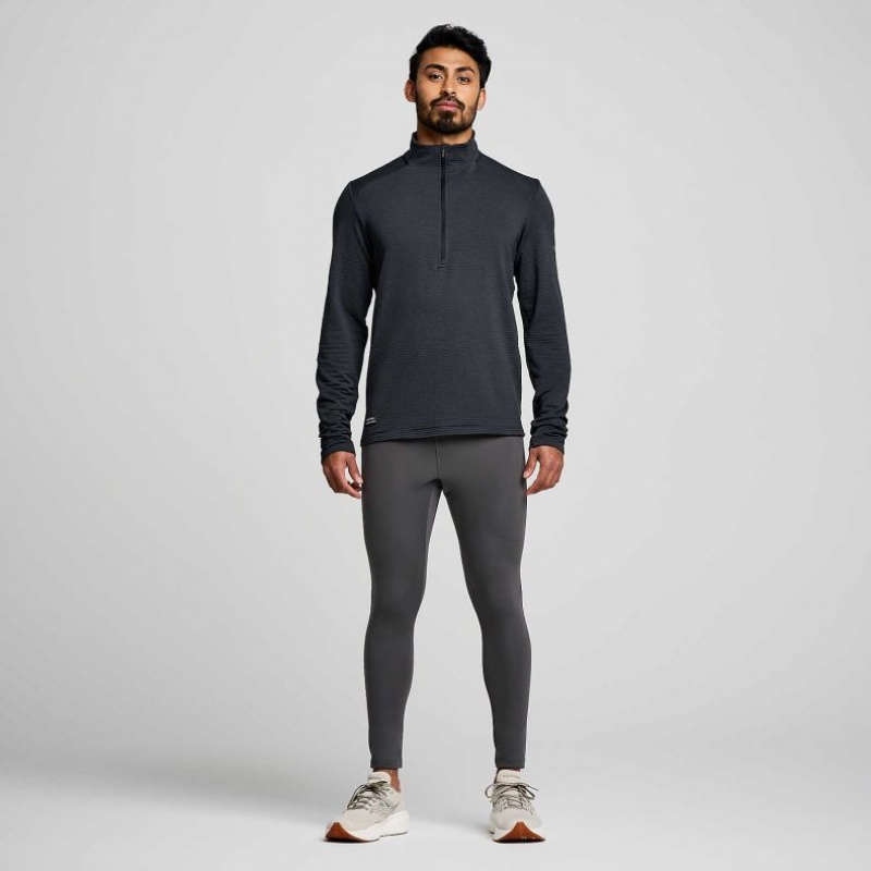 Saucony Triumph 3D 1/2 Zip Sweatshirt Herre Svarte | OSLO VIZJAW