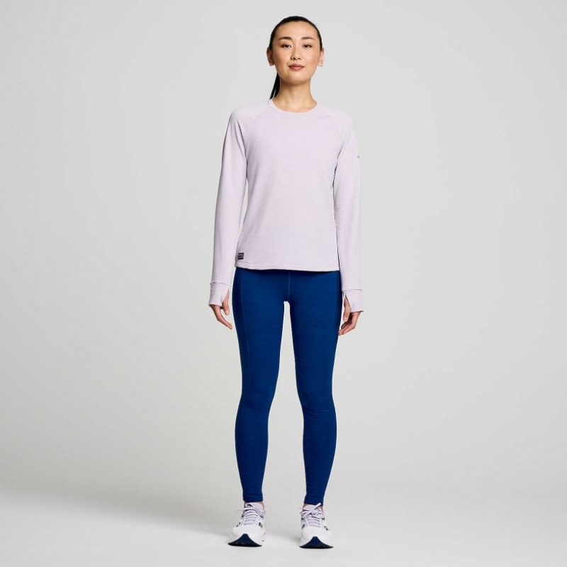 Saucony Triumph 3D Crew Sweatshirt Dame Lilla | OSLO NPWLHE