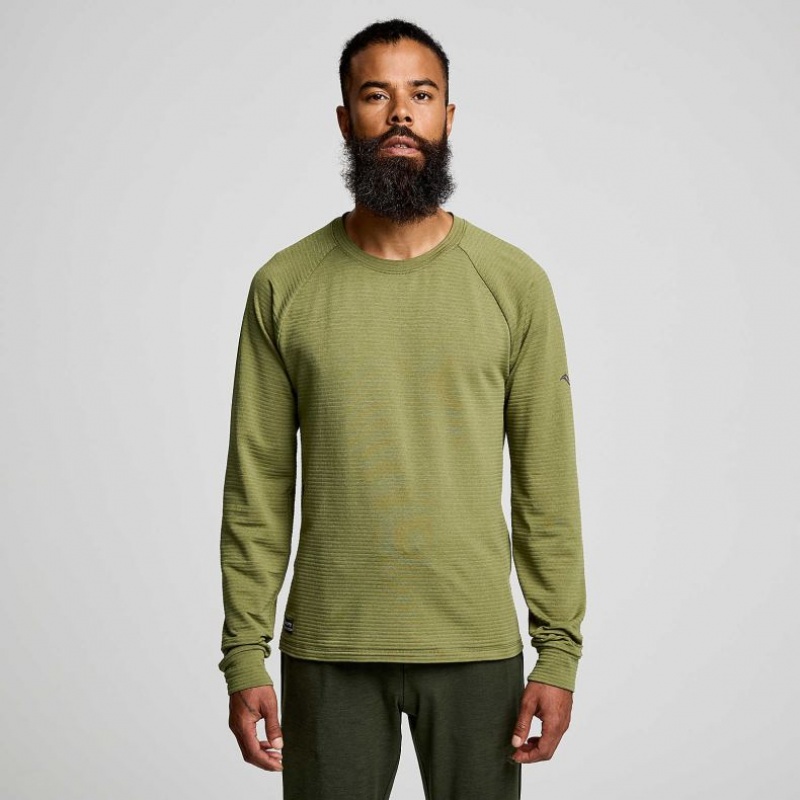 Saucony Triumph 3D Crew Sweatshirt Herre Grønn | OSLO KNEOYR