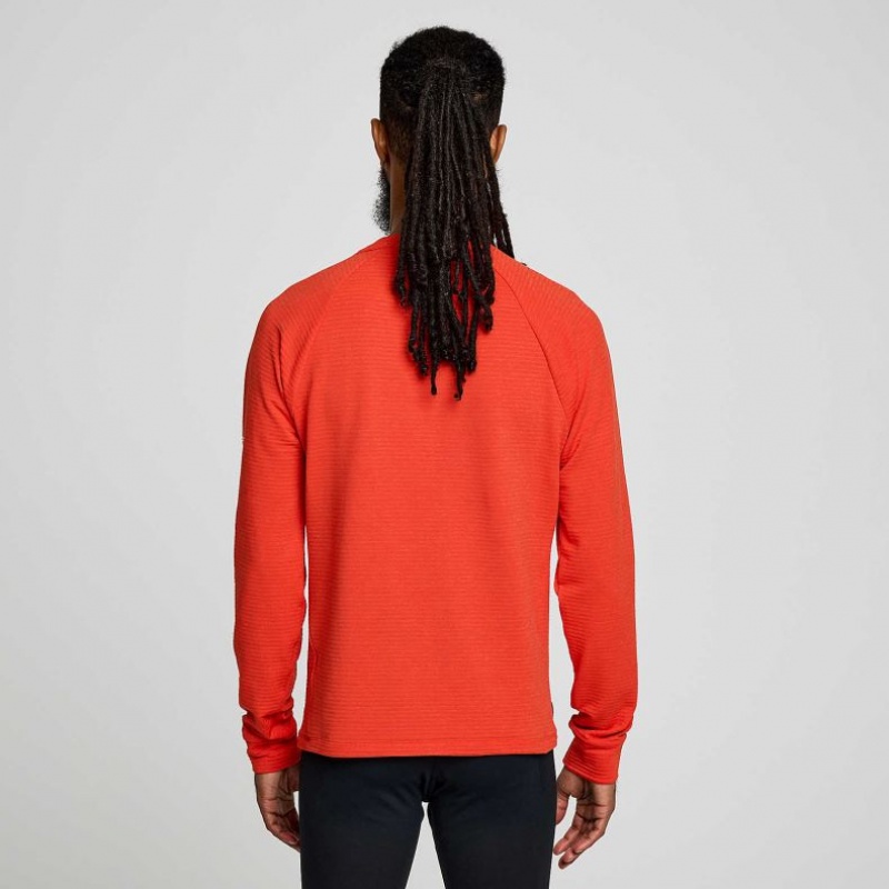 Saucony Triumph 3D Crew Sweatshirt Herre Oransje | NORGE YBGDTW