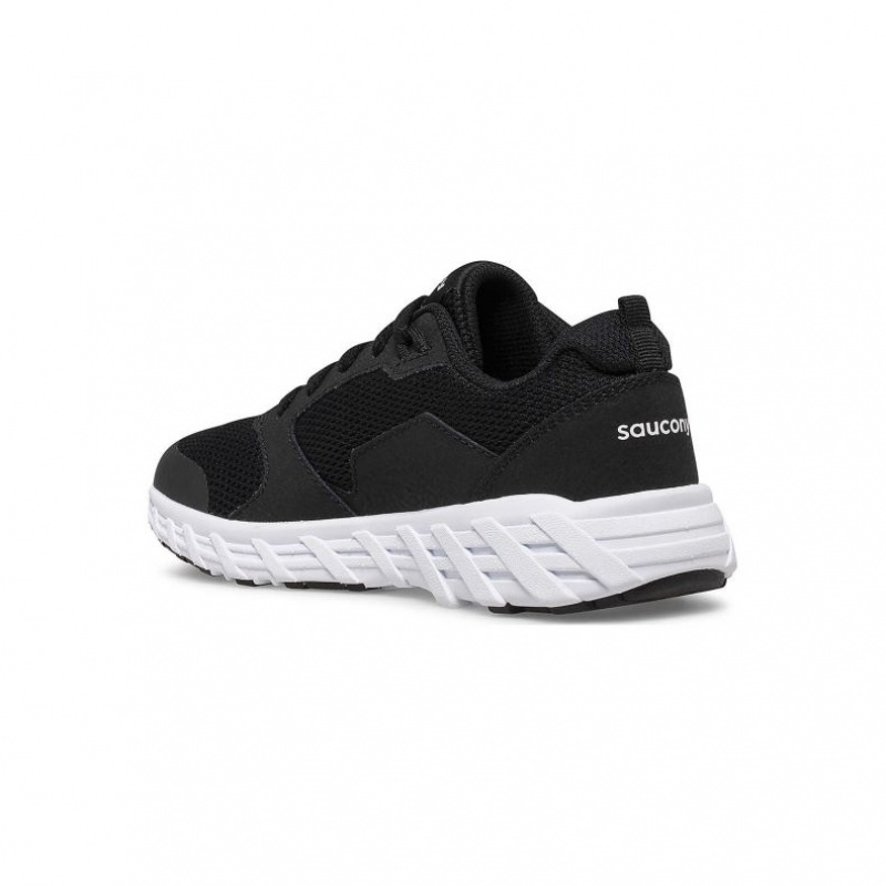 Saucony Wind 2.0 Lace Sneakers Stort Barn Svarte | OSLO PRIUNY